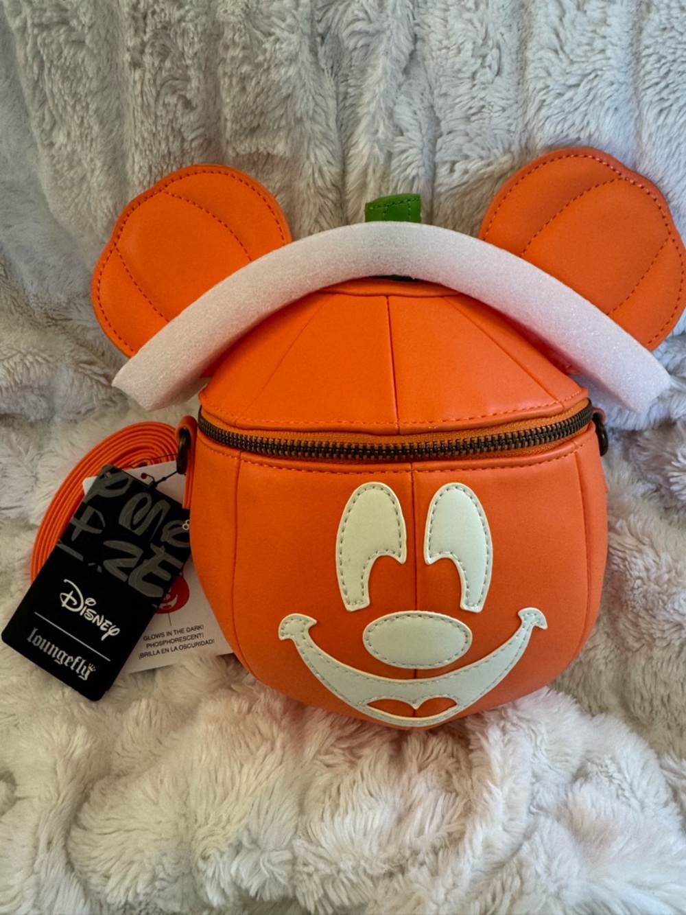 Disney Orange Mickey Pumpkin Crossbody Bag